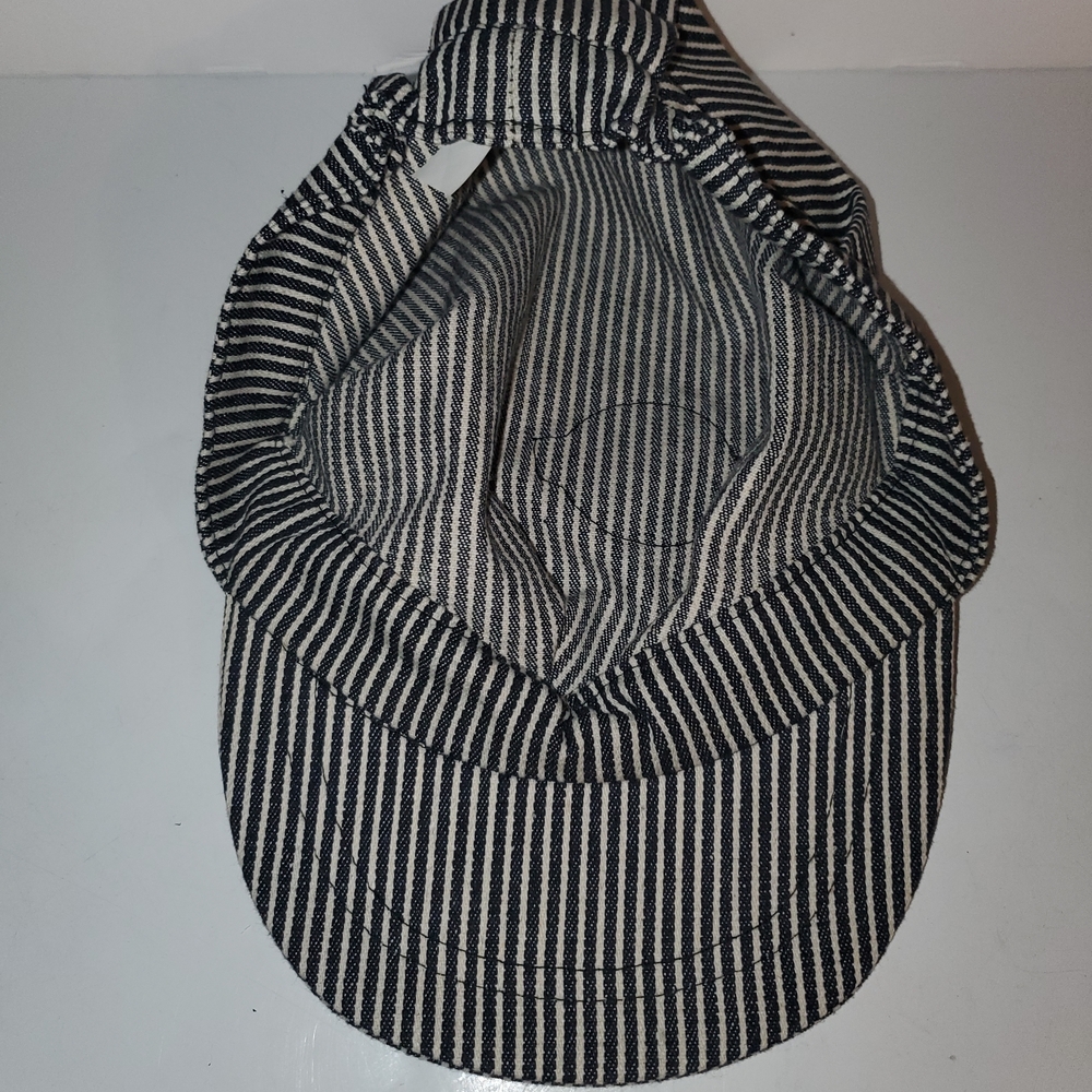 Striped Engineer Cap With Patch - image 4